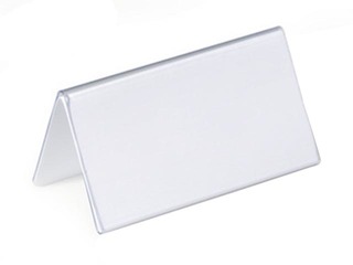 Table card holder, 52/104 x 100 mm, transparent