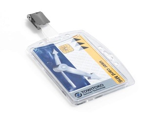 Держатель для идентификационной карты Durable, с клипсой, 54x85мм