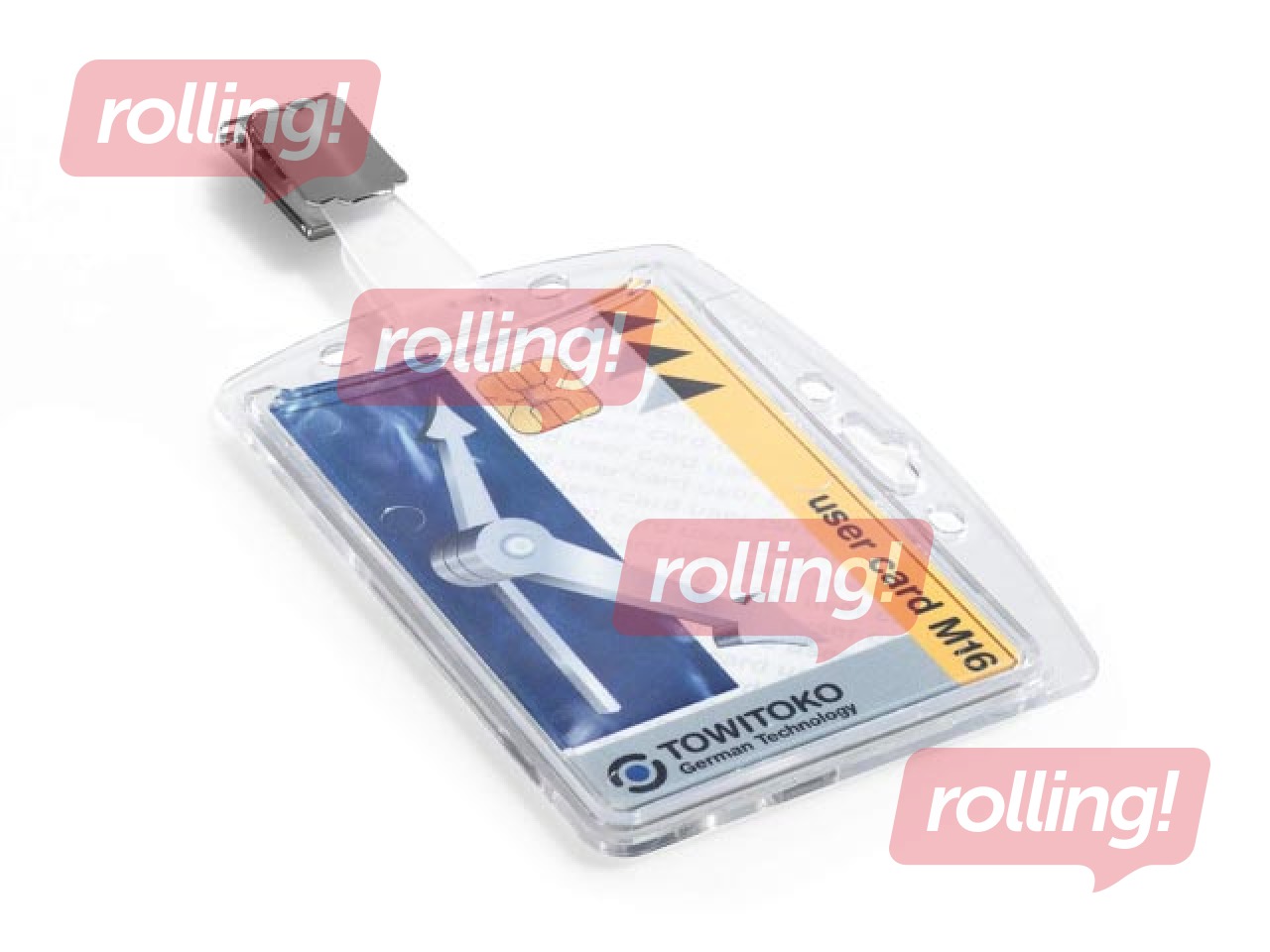 Identifikācijas kartes turētājs Durable, ar klipsi, 54x85mm