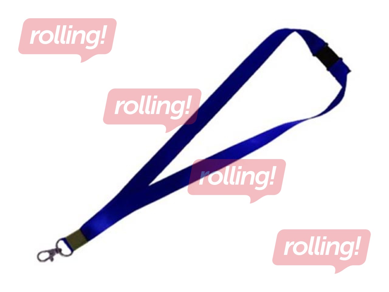 Identifikācijas kartes lente ar drošības sprādzi, zila, 45 cm