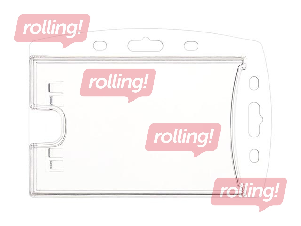 Dual identification card holder, transparent