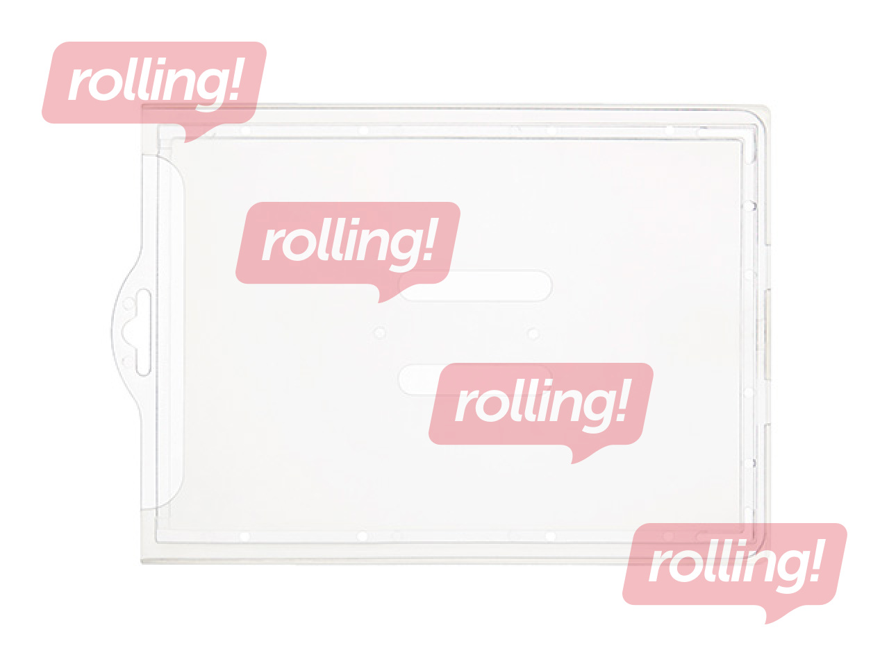 Identification card holder, transparent, 75x103mm