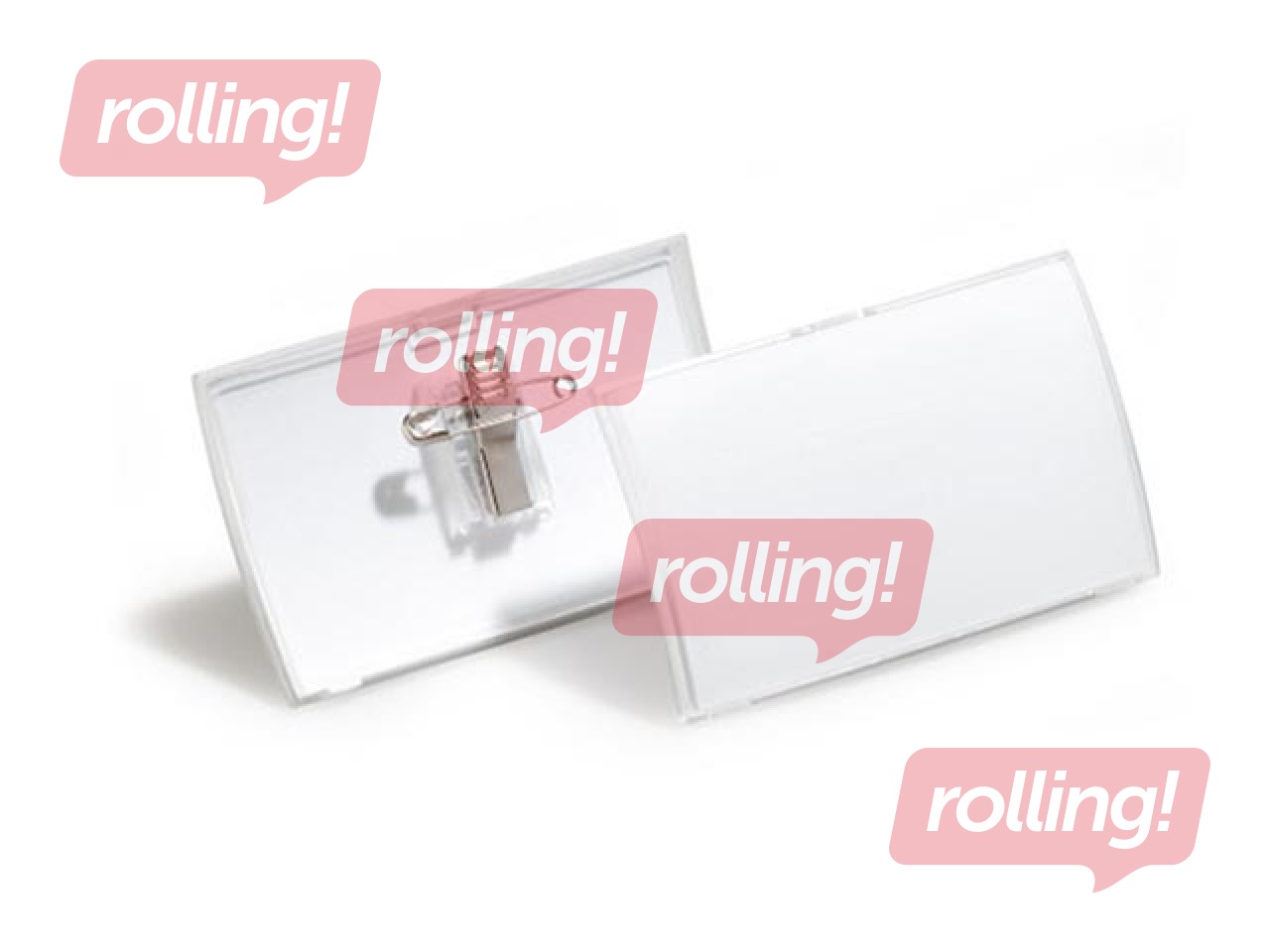 Identifikācijas karte ar adatu un klipsi Durable, 40 x 75 mm, 50 gab