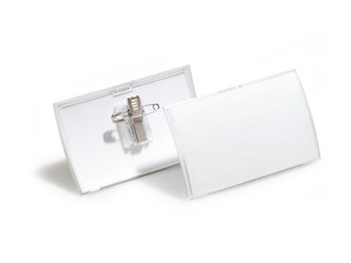 ID card with needle and clip Durable, 54 x 90 mm, 50 pcs