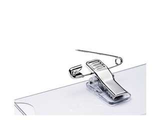 Identifikācijas karte ar adatu un klipsi Durable, 54 x 90 mm, 50 gab