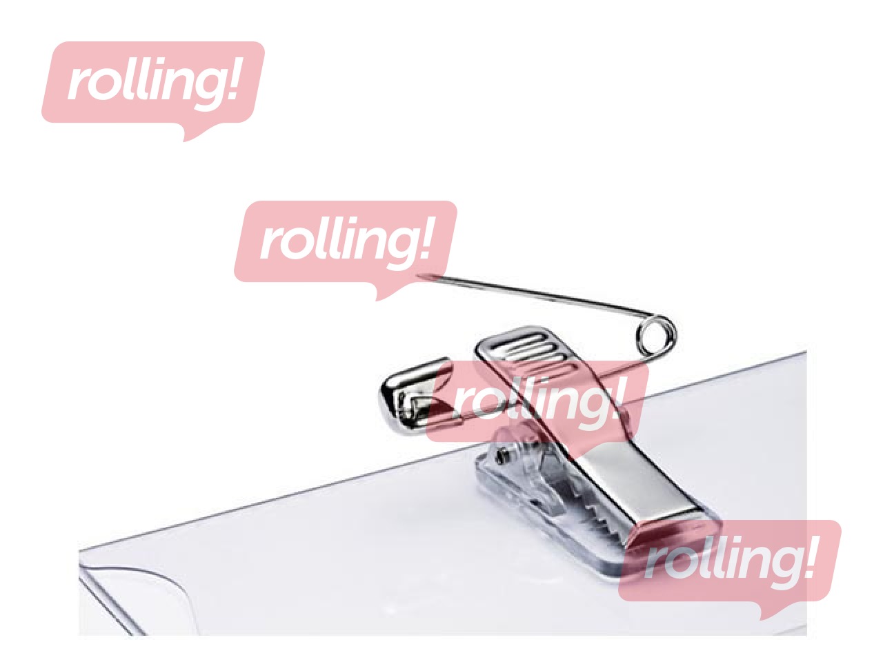 Identifikācijas karte ar adatu un klipsi Durable, 54 x 90 mm, 50 gab