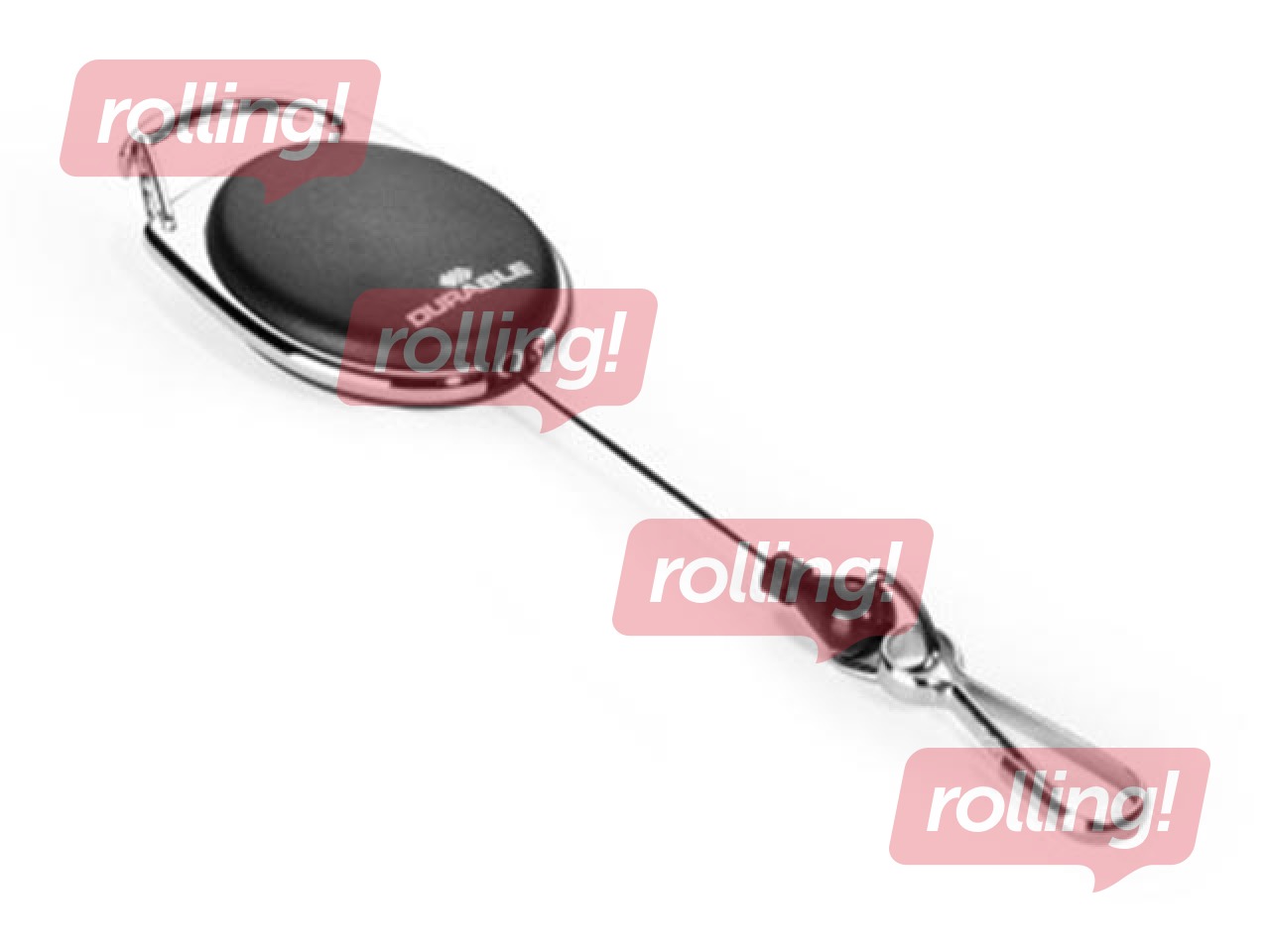 Identifikācijas kartes turētājs Durable ar karabīnes tipa klipsi, melns