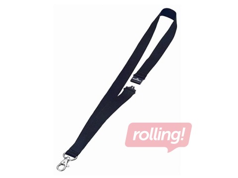 Текстильный шнурок для бейджа Durable, черный