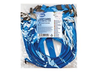 Identifikācijas kartes lenta ar drošības sprādzi Forofis, zila, 45 cm