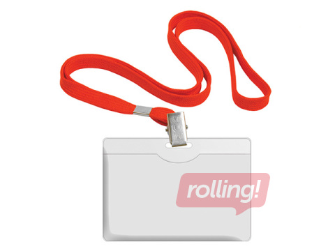 Держатель для индентификационной карты с красной  лентой Argo, 58x90 мм