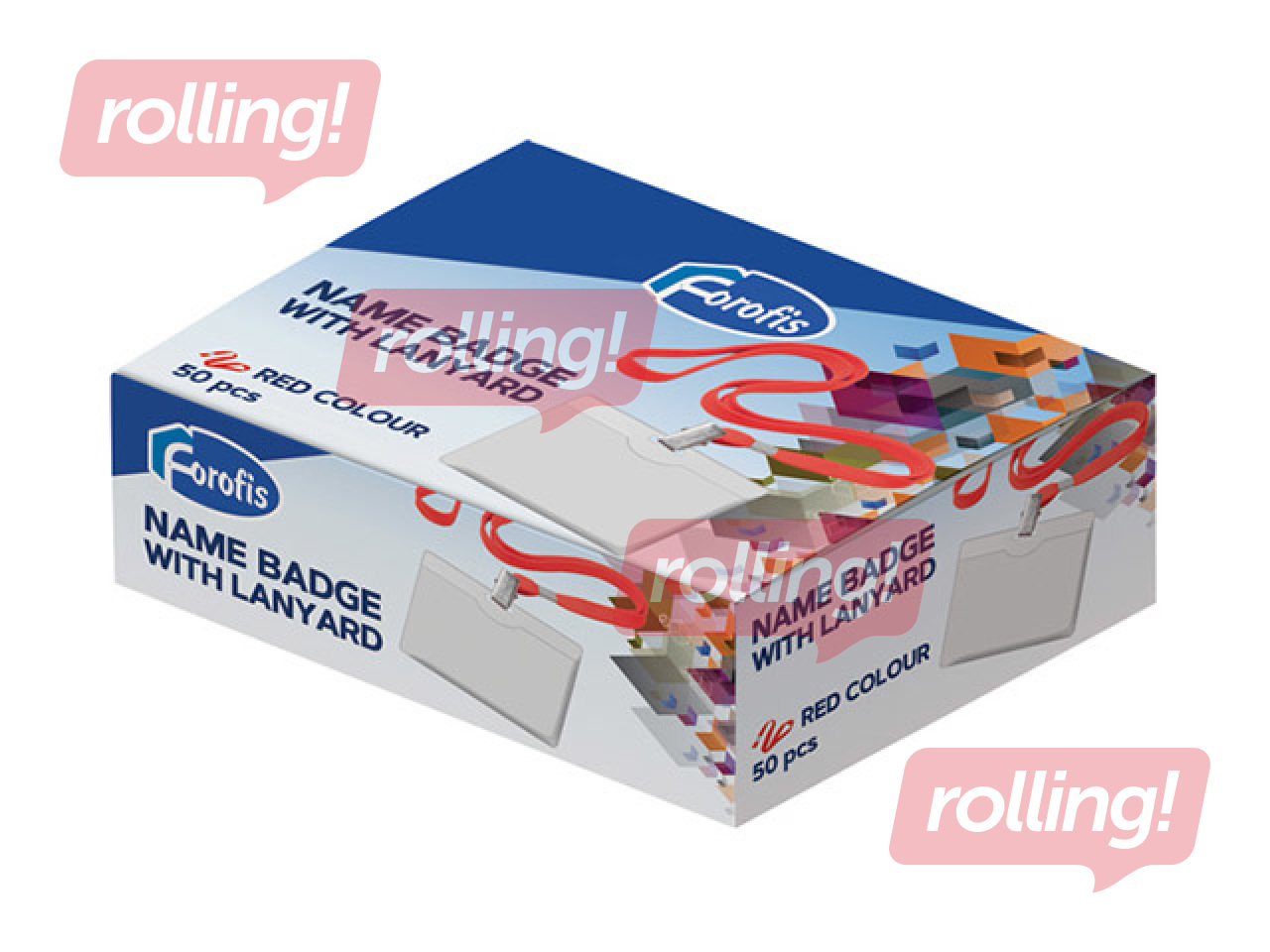 Identifikācijas karte ar sarkanu lentu Forofis 58x90 mm