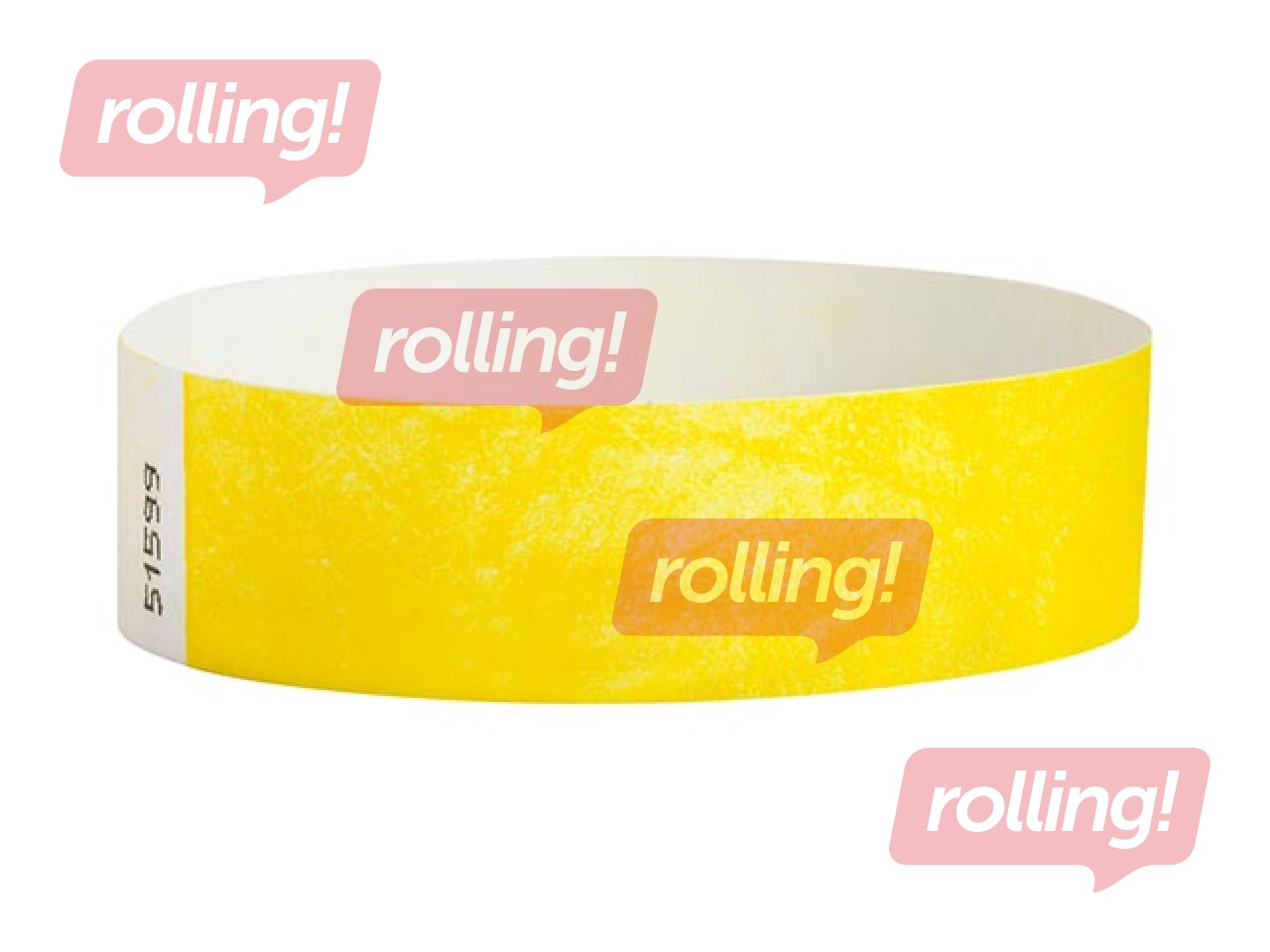 Paper wristbands Tyvek 100 pcs, yellow