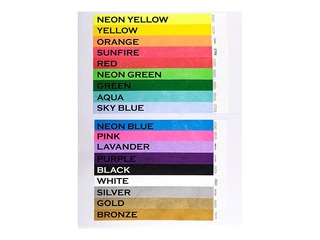 Paper wristbands Tyvek 100 pcs, yellow