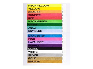 Paper wristbands Tyvek 100 pcs, silver