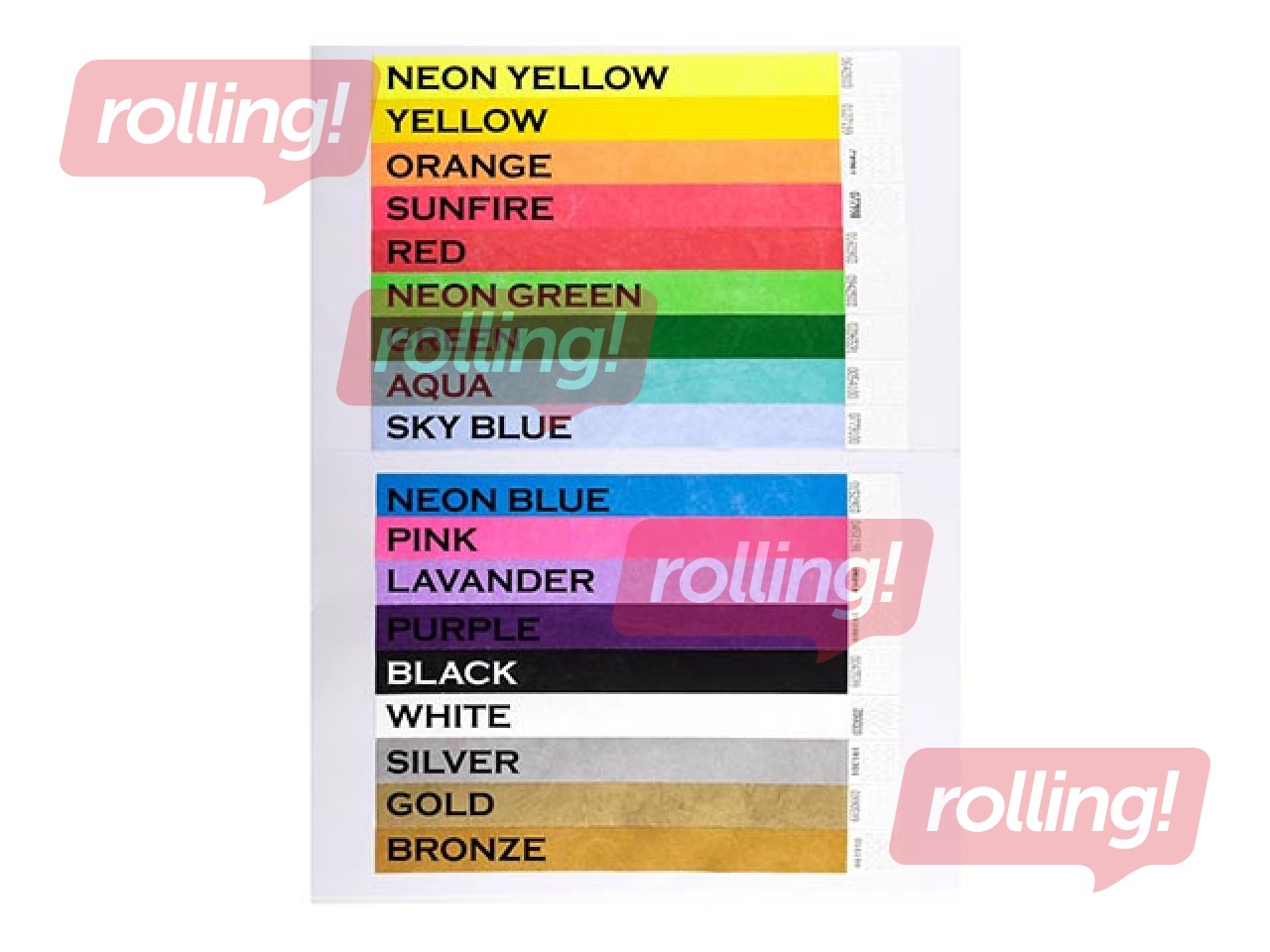 Paberist käepaelad Tyvek 100 tk, kuldne