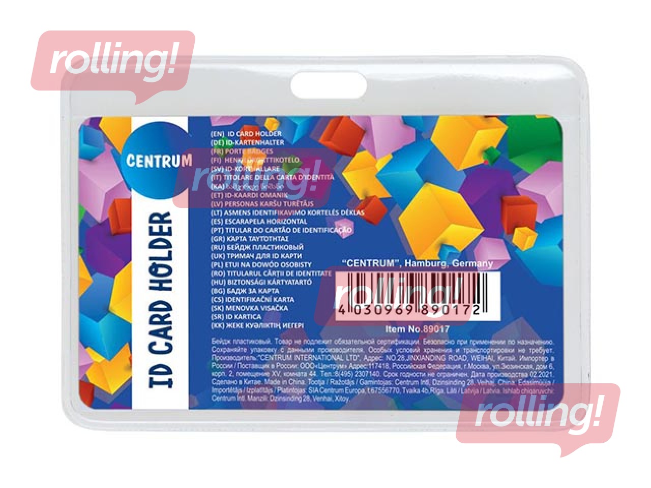 ID-kaardi hoidja Centrum, 60 x 103 mm