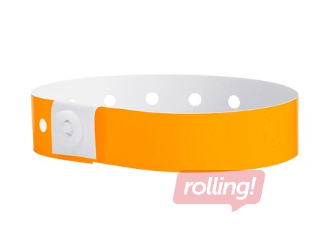 Plastic wristbands 100 pcs, orange