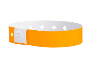 Plastic wristbands 100 pcs, orange