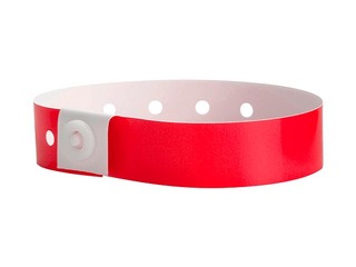 Plastic wristbands 100 pcs, red
