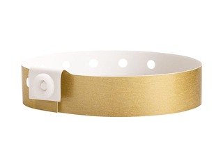 Plastic wristbands 100 pcs, gold