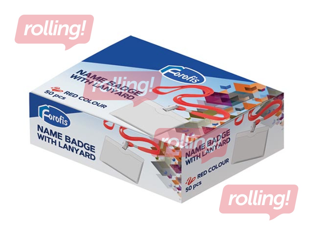 Identifikācijas karte ar zilu lentu Forofis 58x90 mm