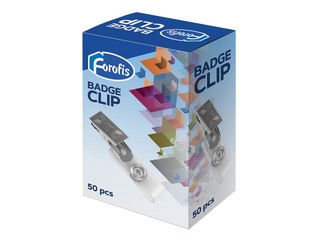 Klipsis identifikācijas kartei Forofis, metāla, 50 gab.