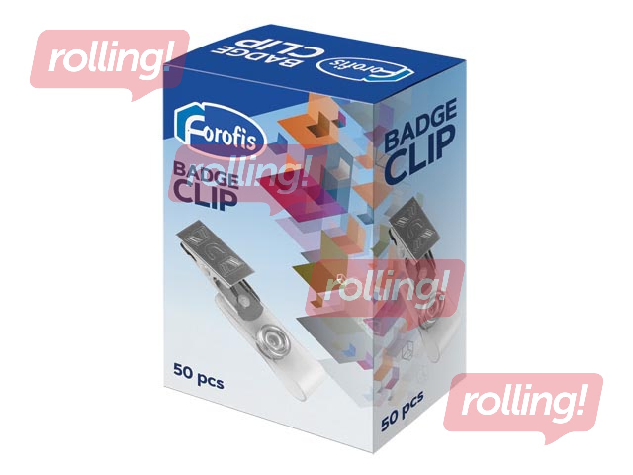 Klipsis identifikācijas kartei Forofis, metāla, 50 gab.