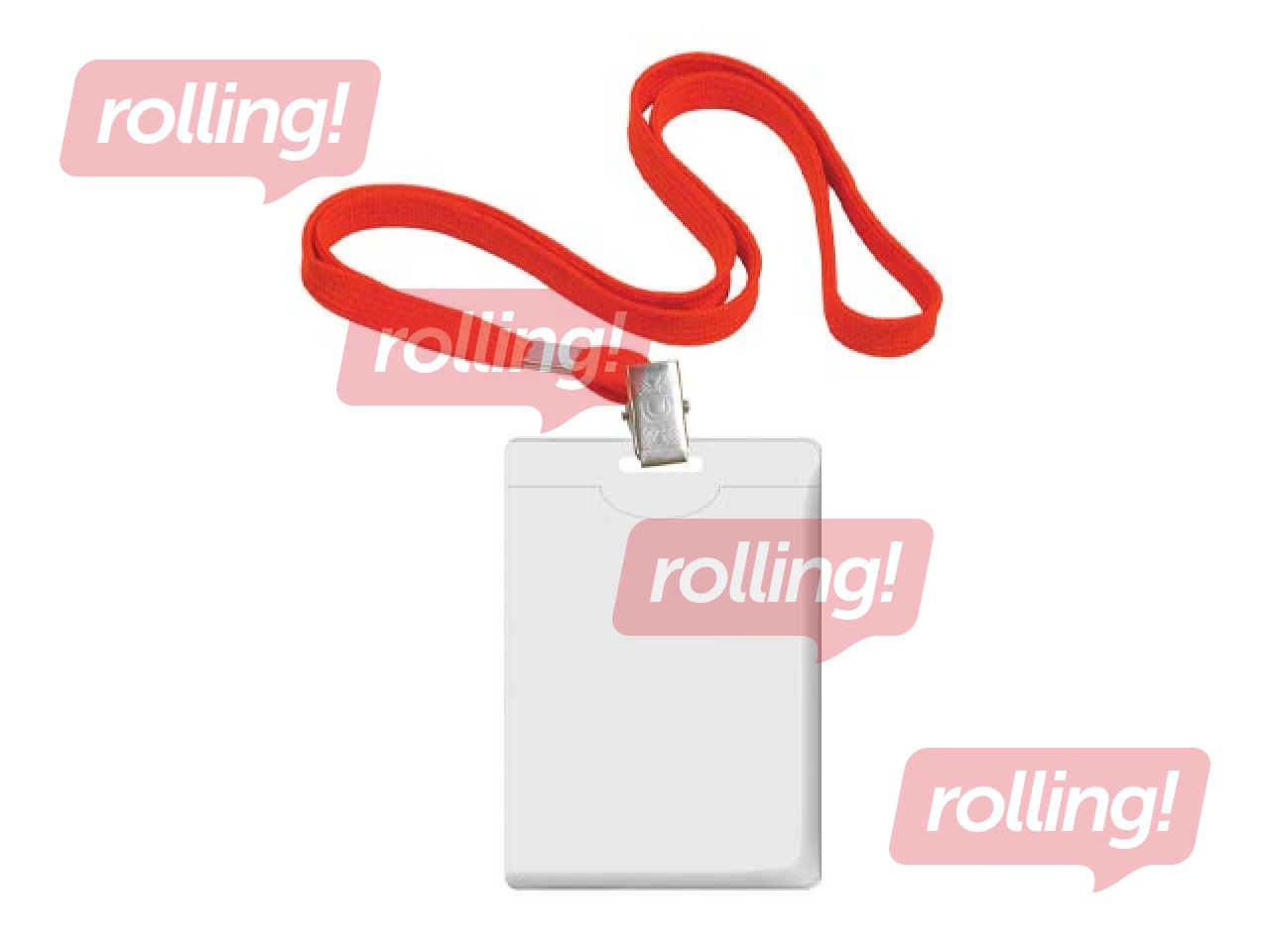 Identifikācijas karte ar sarkanu lentu Forofis, vertikāla, 90x58mm