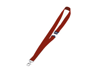 Identification card lanyard, Durable, with safety buckle, red, 44x2cm