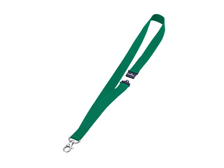 Identification card lanyard, Durable, with safety buckle, green, 44x2cm