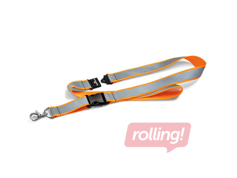 Isikutunnistuse kandur, Durable, turvaplokiga, oranž, peegelduv, 53x2cm