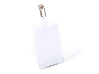 Name badge with clip Durable, vertical, 60x90mm