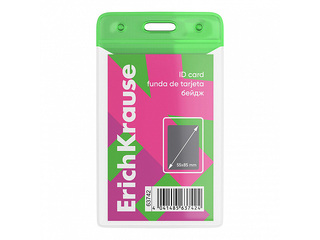Identifikācijas karte ErichKrause, neon zaļa, vertikāla, 55x85mm