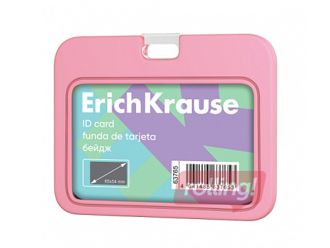 Identifikācijas karte ErichKrause, silikona, pasteļ rozā, 85x54mm