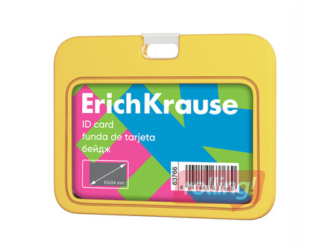 Identifikācijas karte ErichKrause, silikona, neon dzeltena, 85x54mm