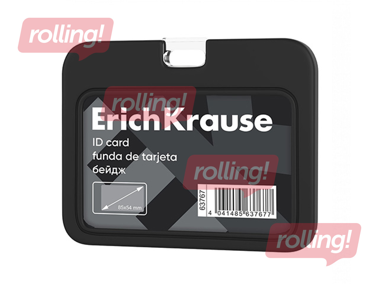 Identifikācijas karte ErichKrause, silikona, melna, 85x54mm
