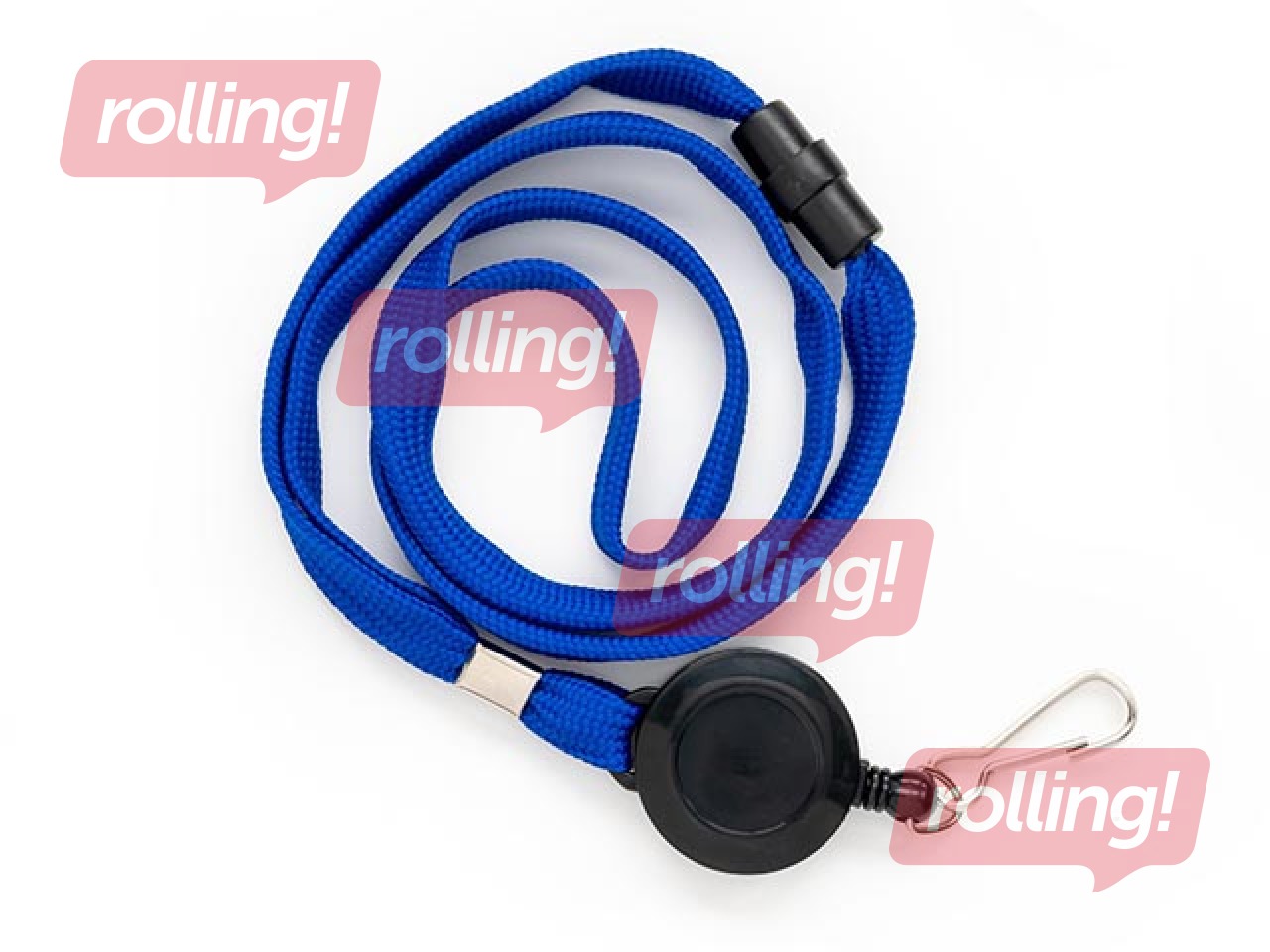 Identifikācijas kartes lenta ar turētāju, zila, 10 gab.