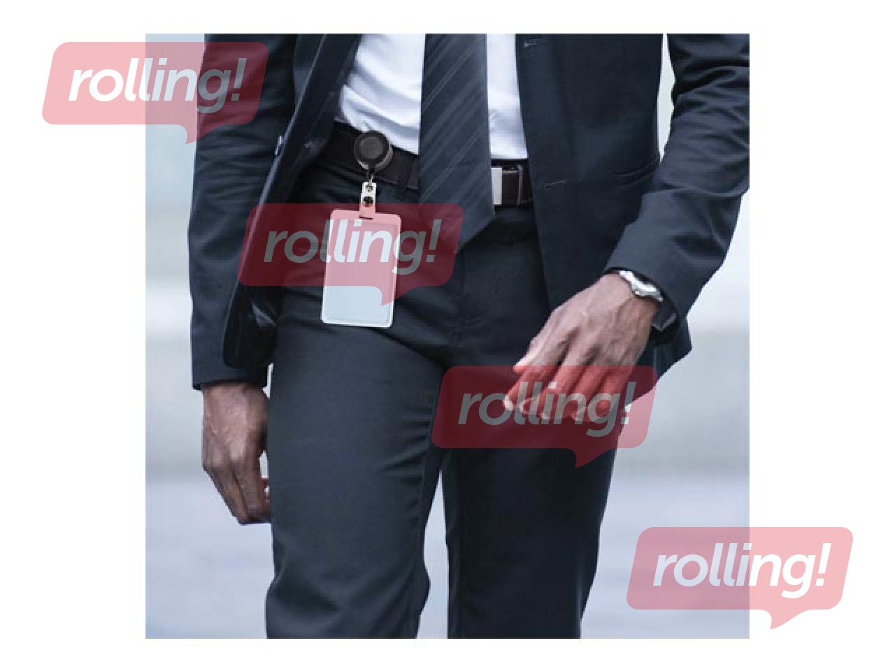 Identifikācijas kartes turētājs Europel ar izvelkamu auklu, melns, 10 gab