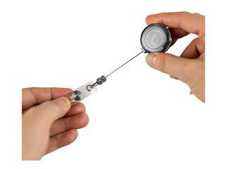 ID card holder Eagle, retractable, 4pcs