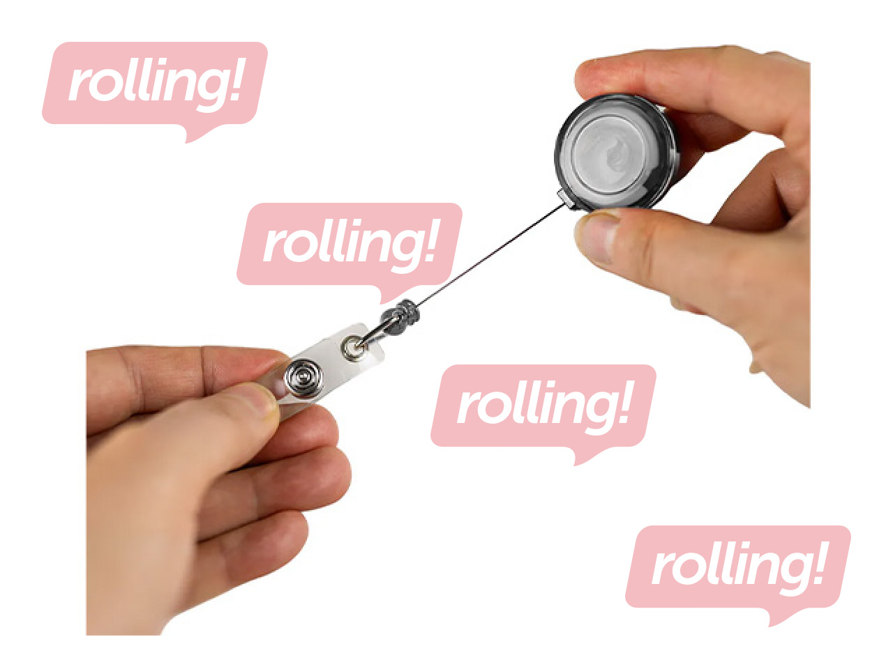 ID card holder Eagle, retractable, 4pcs