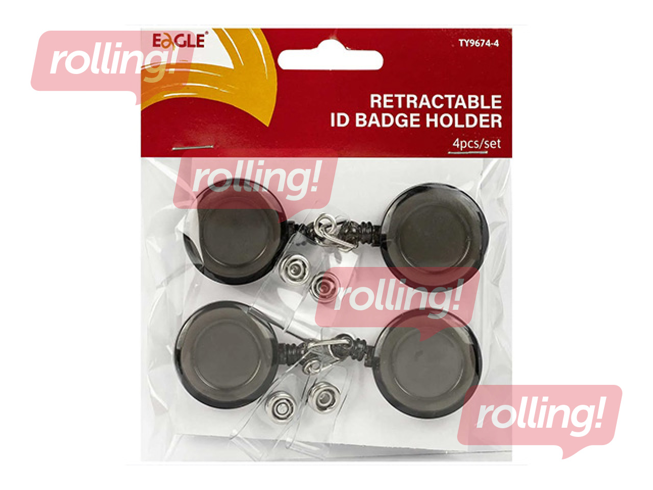 Identifikācijas kartes turētājs Eagle, izvelkams, 4 gab.