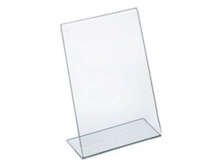 Brochures holder format A6, L-shaped, vertical