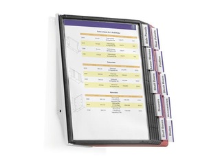 Sienas displejs Durable Sherpa Wall, 5 sarkanas un 5 melnas displeja kabatas 