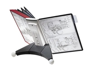Galda displejs Durable Sherpa, 5 sarkanas un 5 melnas displeja kabatas 