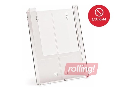 Booklet holder, wall-mountable, 1/3 no A4, 110x150mm