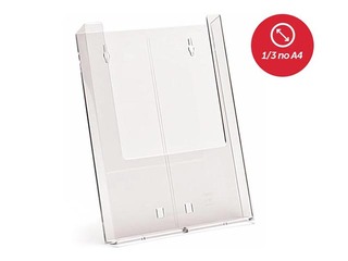 Booklet holder, wall-mountable, 1/3 no A4, 110x150mm