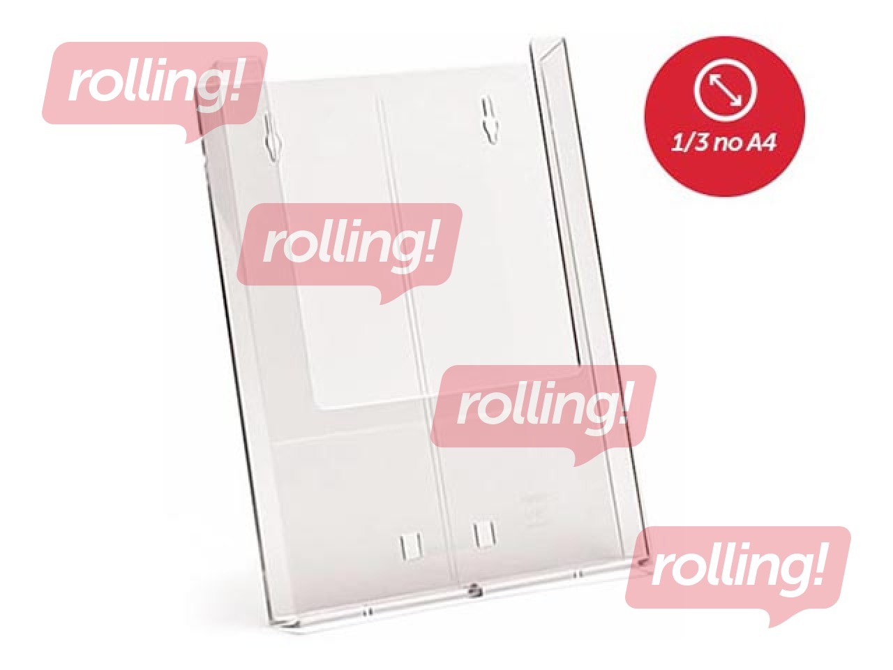 Booklet holder, wall-mountable, 1/3 no A4, 110x150mm