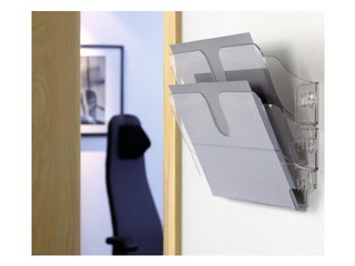 Держатель проспектов Durable Flexiplus 2, A4, прозрачный, горизонтальный