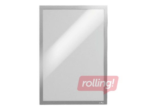 Informācijas kabata, pašlīpoša Duraframe A3, ar sudraba rāmi, 2 gab