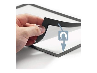 Informācijas kabata, pašlīpoša Duraframe A3, ar sudraba rāmi, 2 gab